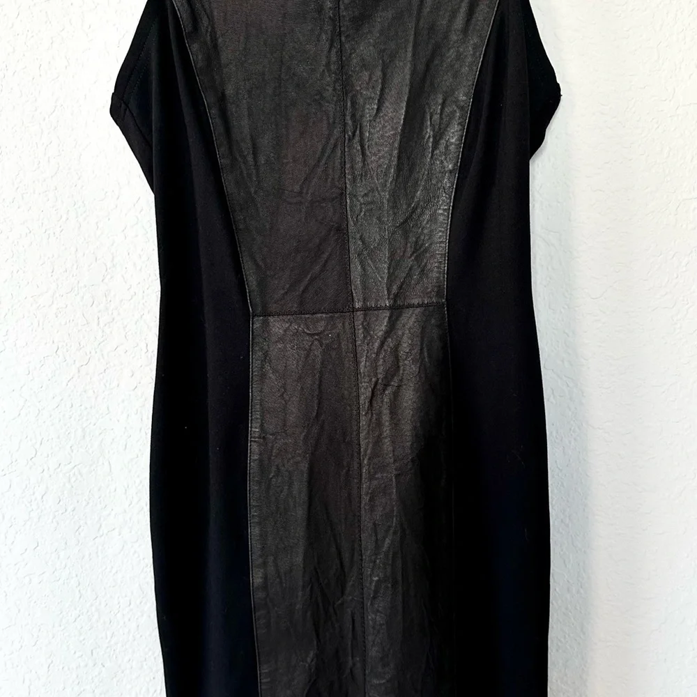 Illia Anthropologie Black Leather Dress - Picture 11 of 15
